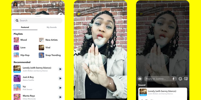 Sounds on Snapchat